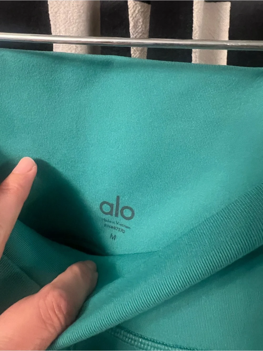 ALO Yoga Teal High-Rise Bike Shorts